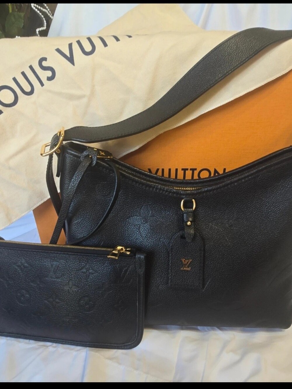 Louis Vuitton CarryAll PM Monogram Empreinte Noir | Full Set + LegitGrails COA